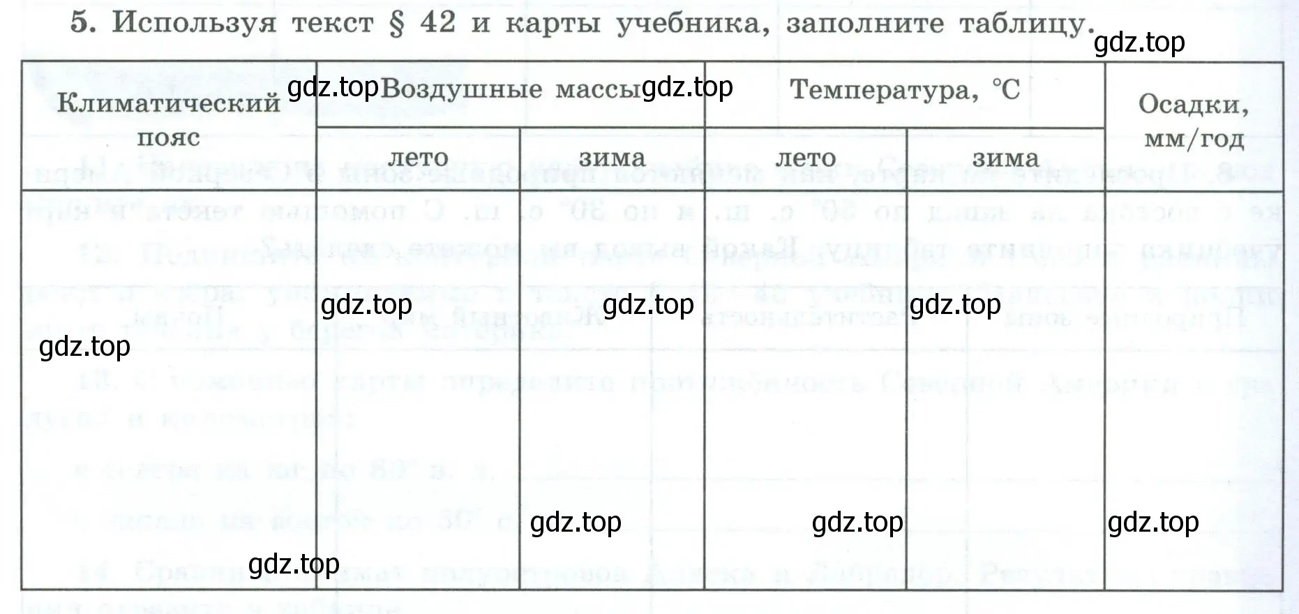 Условие номер 5 (страница 59) гдз по географии 7 класс Николина, мой тренажёр