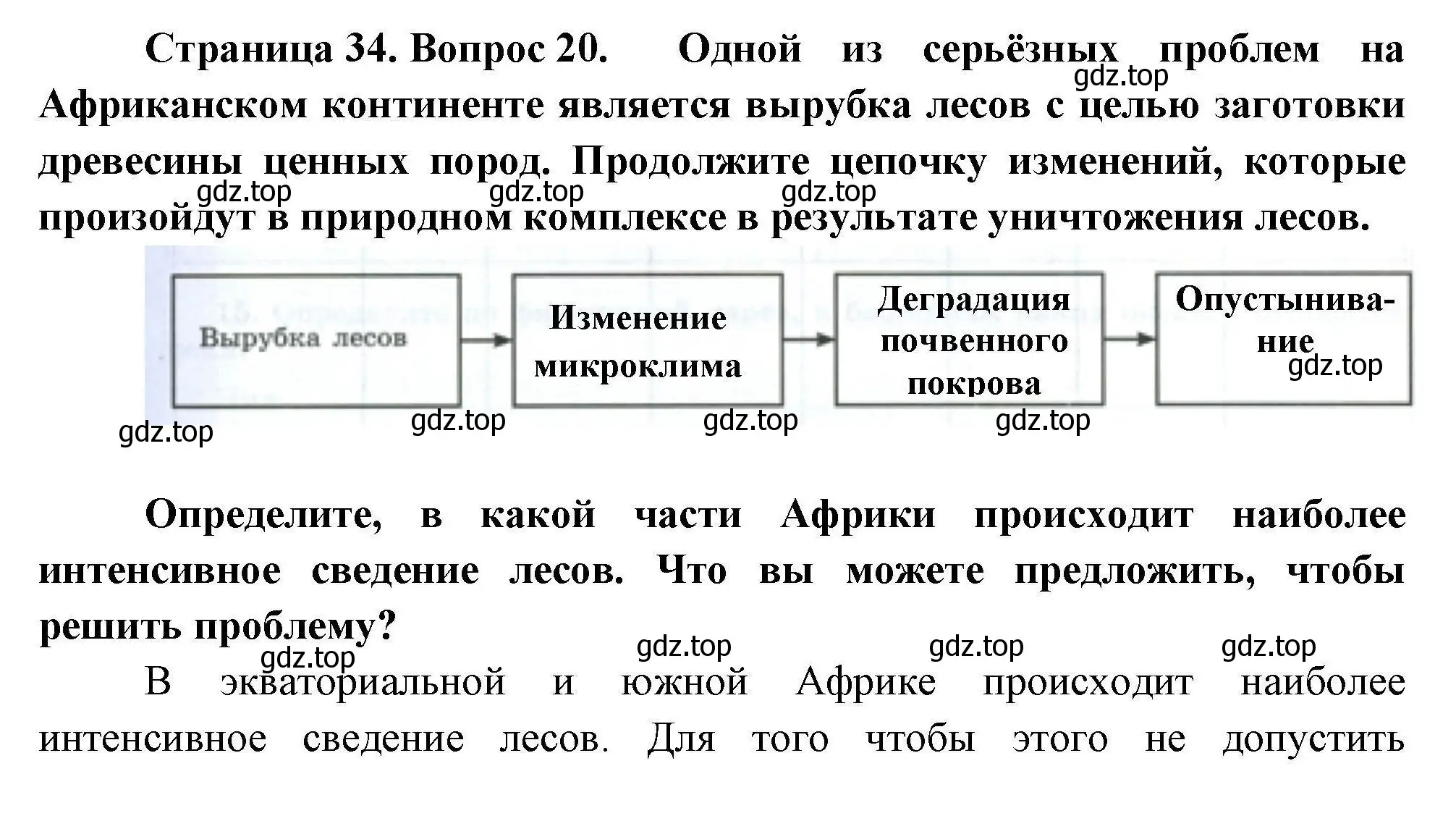 Решение номер 20 (страница 34) гдз по географии 7 класс Николина, мой тренажёр