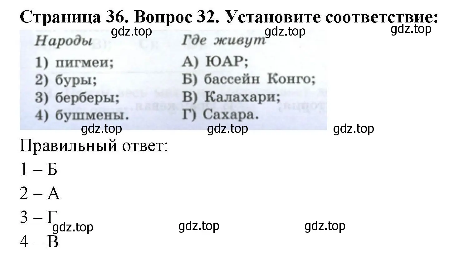 Решение номер 32 (страница 36) гдз по географии 7 класс Николина, мой тренажёр