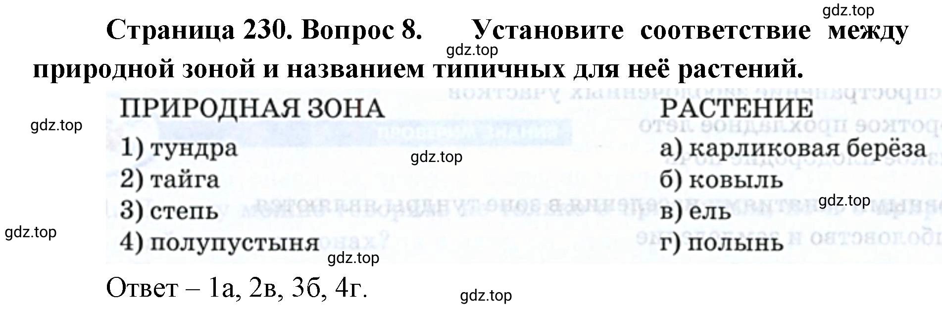 Решение номер 8 (страница 230) гдз по географии 8 класс Домогацких, Алексеевский, учебник