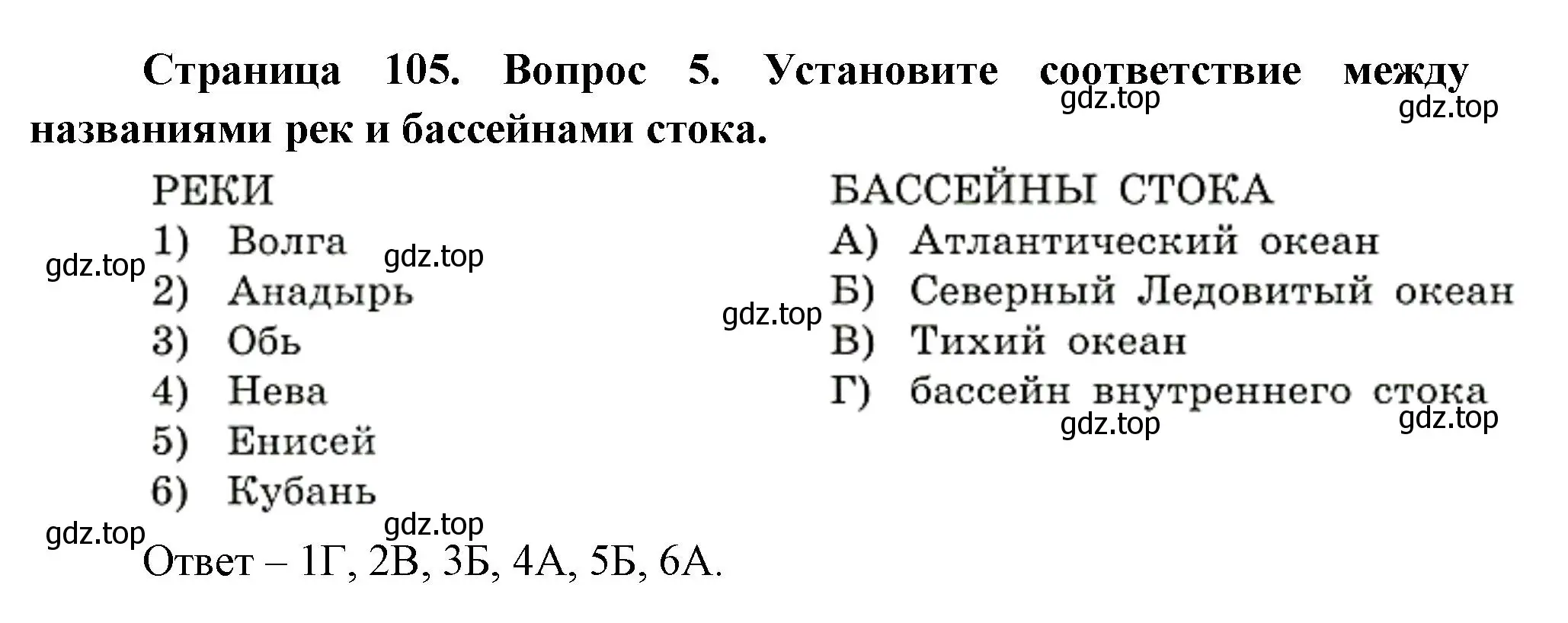 Решение номер 5 (страница 105) гдз по географии 8 класс Дронов, Савельева, учебник