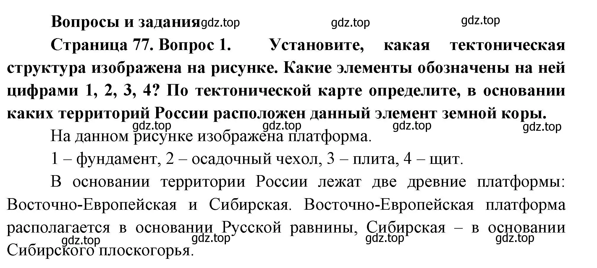 Решение номер 1 (страница 77) гдз по географии 8 класс Пятунин, Таможняя, учебник