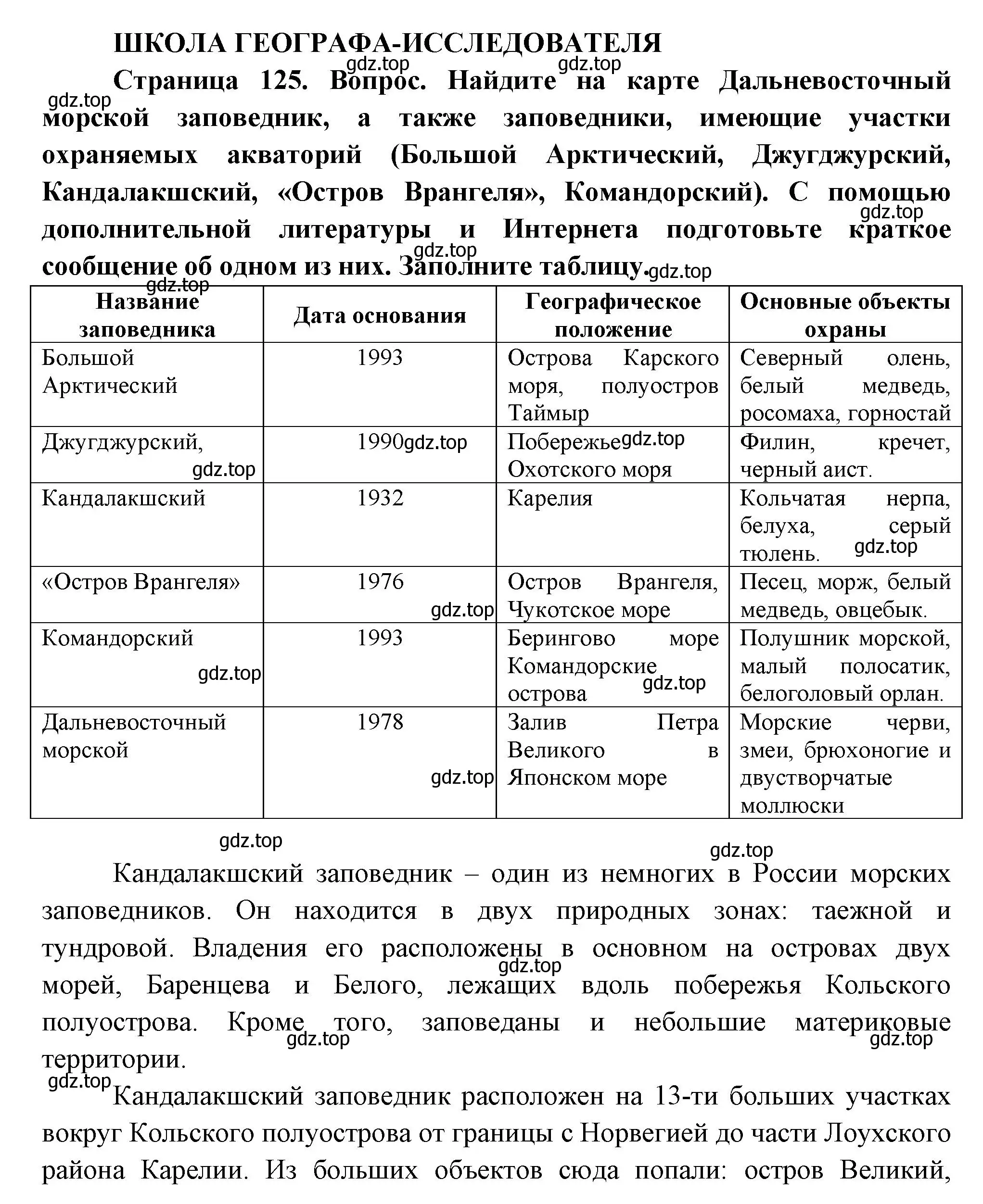 Решение  Школа географа-исследователя (страница 125) гдз по географии 8 класс Пятунин, Таможняя, учебник