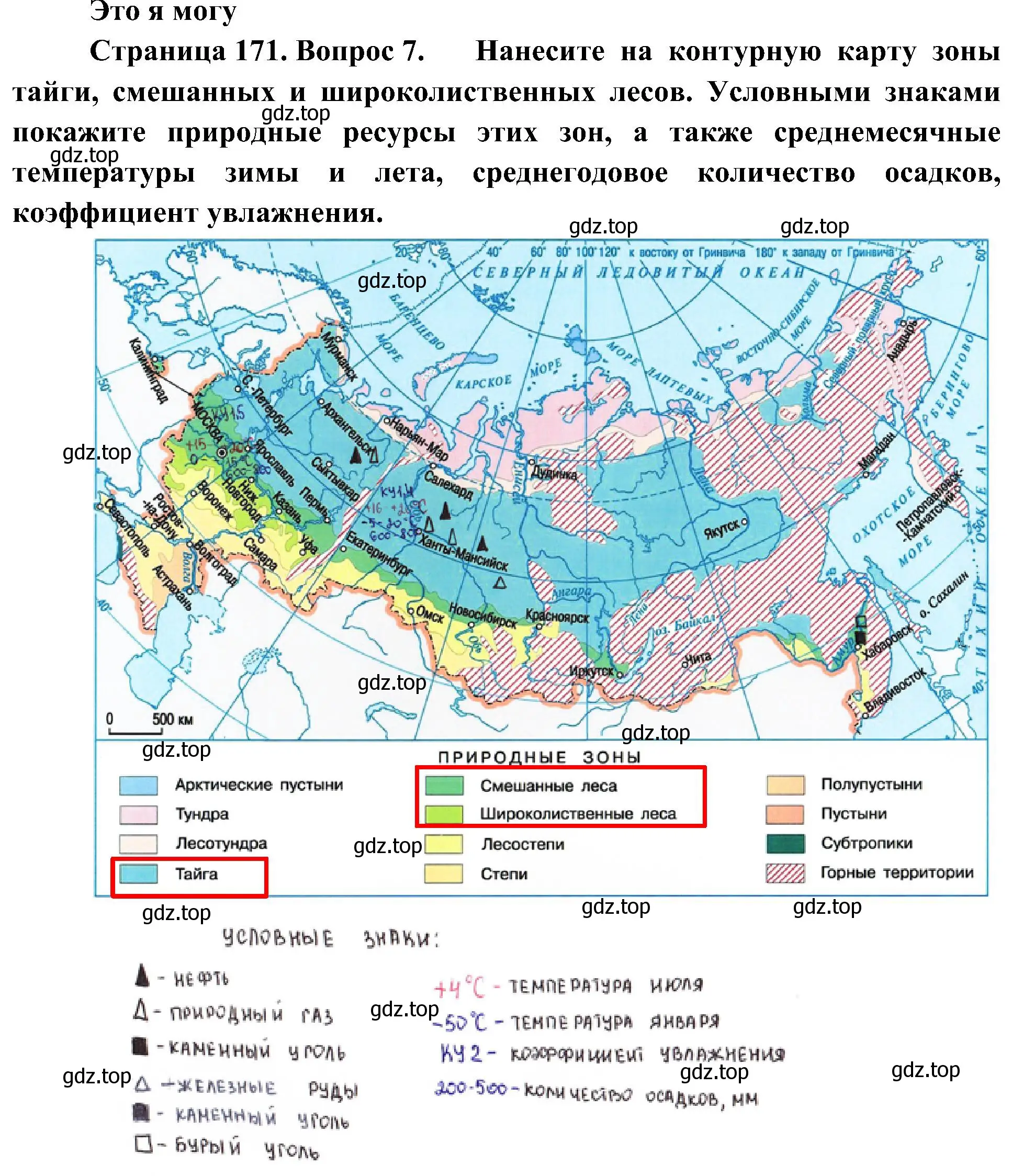 Решение номер 7 (страница 171) гдз по географии 8 класс Алексеев, Николина, учебник