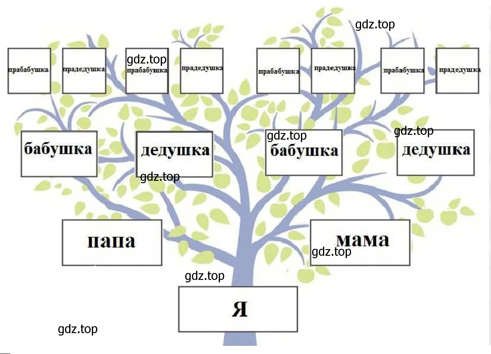 Рисунок. Пример родословного древа.