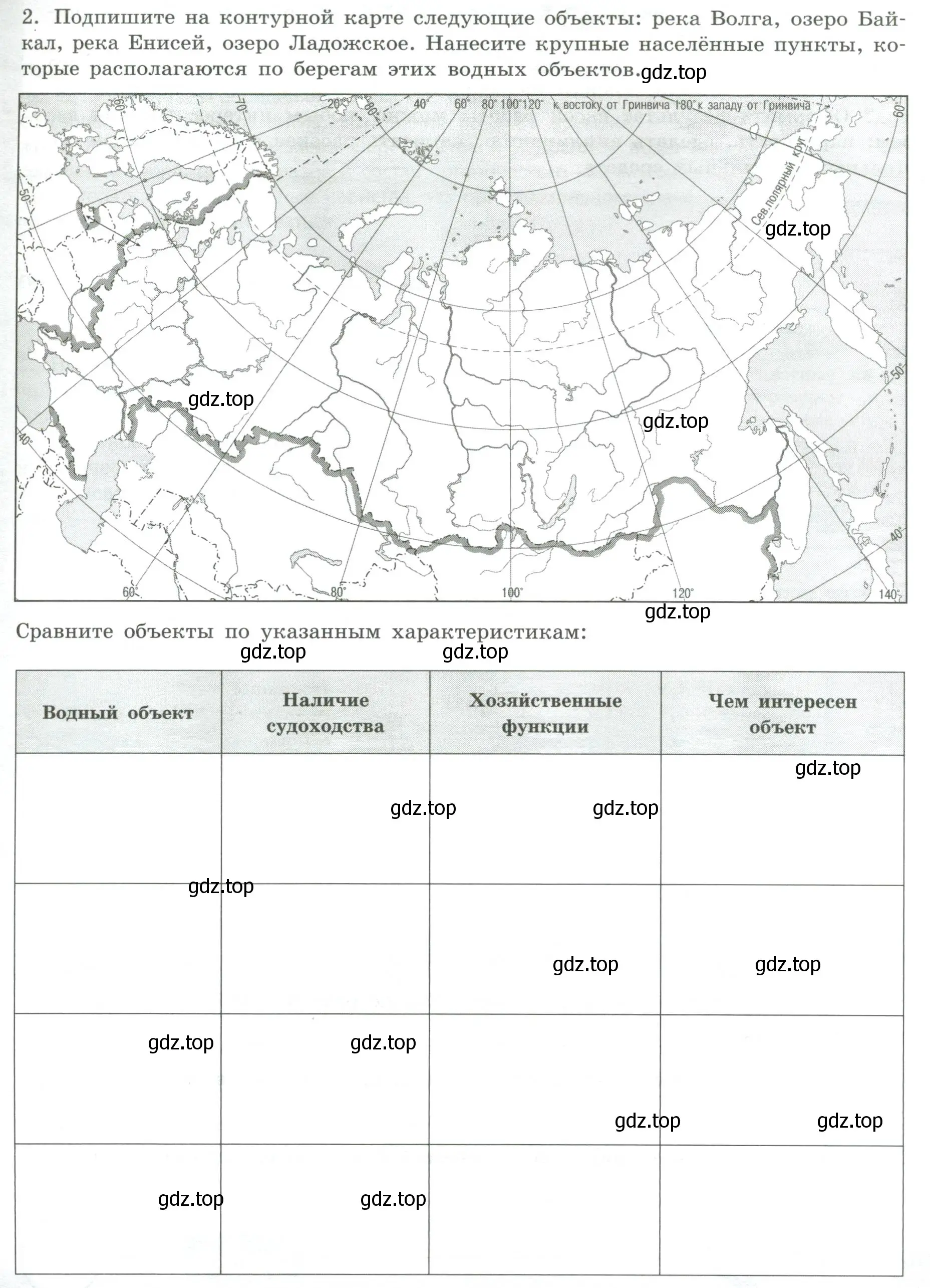 Условие номер 2 (страница 37) гдз по географии 8 класс Дубинина, практические работы