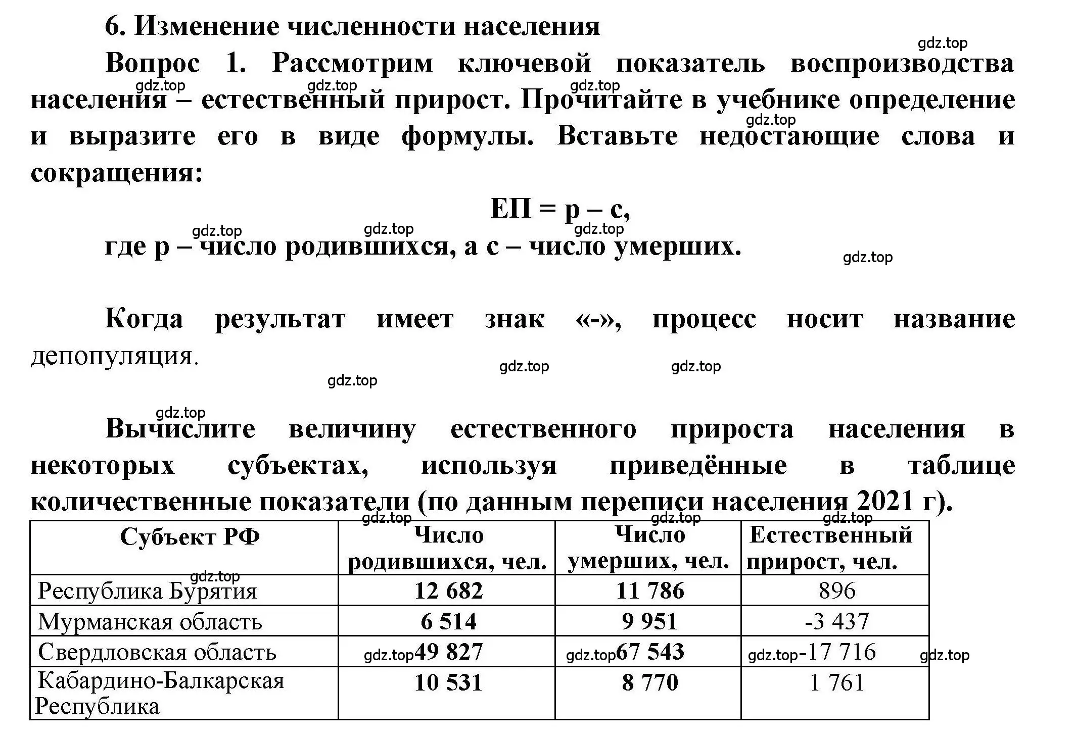 Решение номер 1 (страница 19) гдз по географии 8 класс Дубинина, практические работы