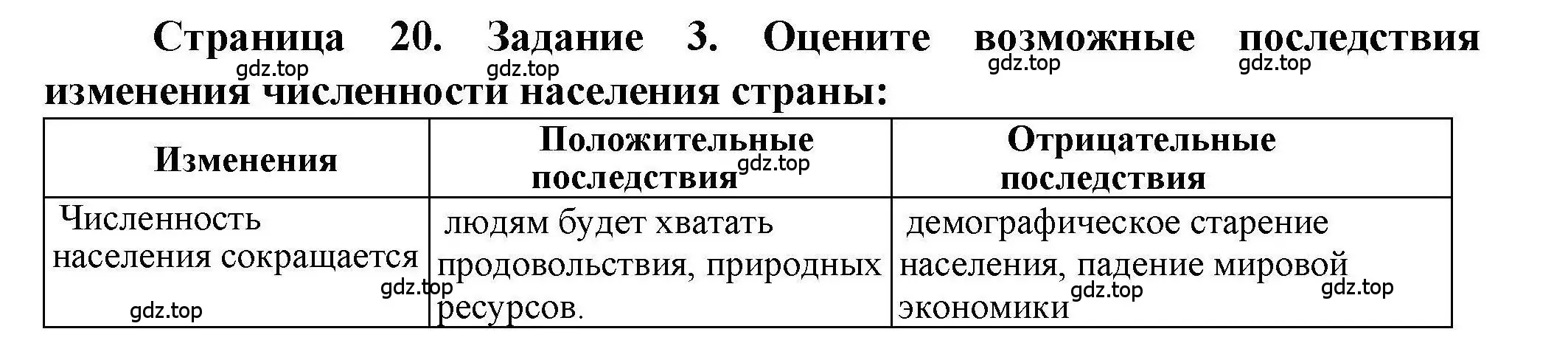 Решение номер 3 (страница 20) гдз по географии 8 класс Дубинина, практические работы