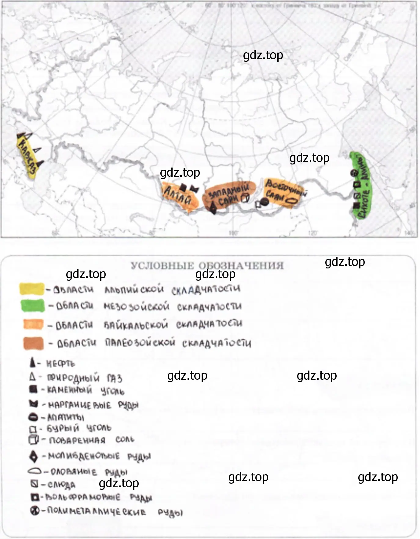 Области распространения гор