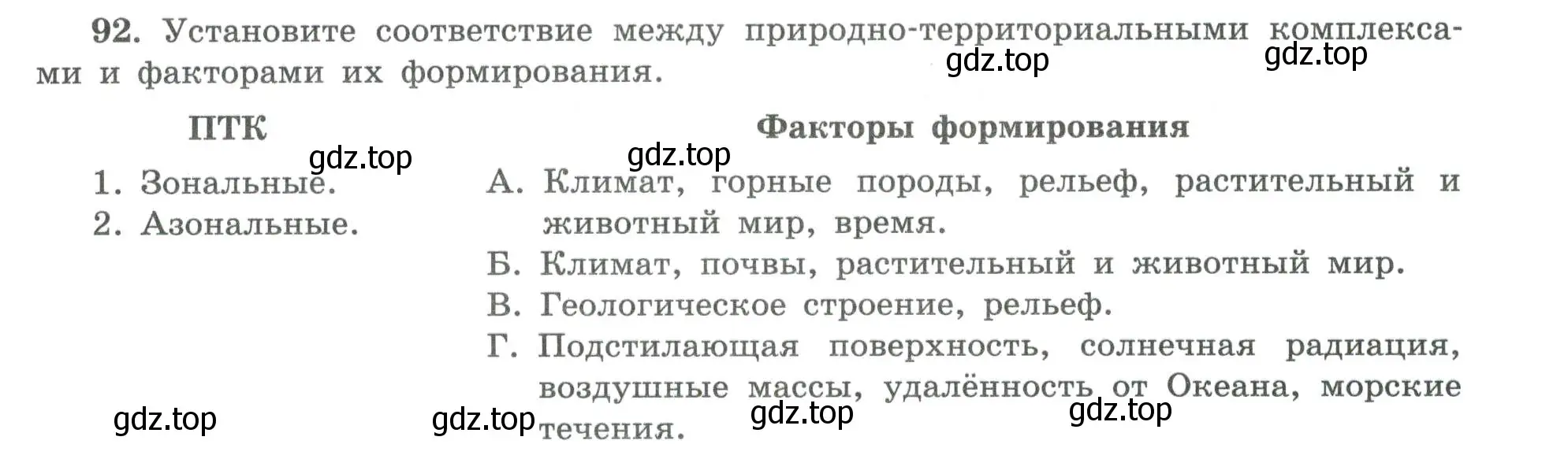 Условие номер 92 (страница 59) гдз по географии 8 класс Николина, мой тренажёр