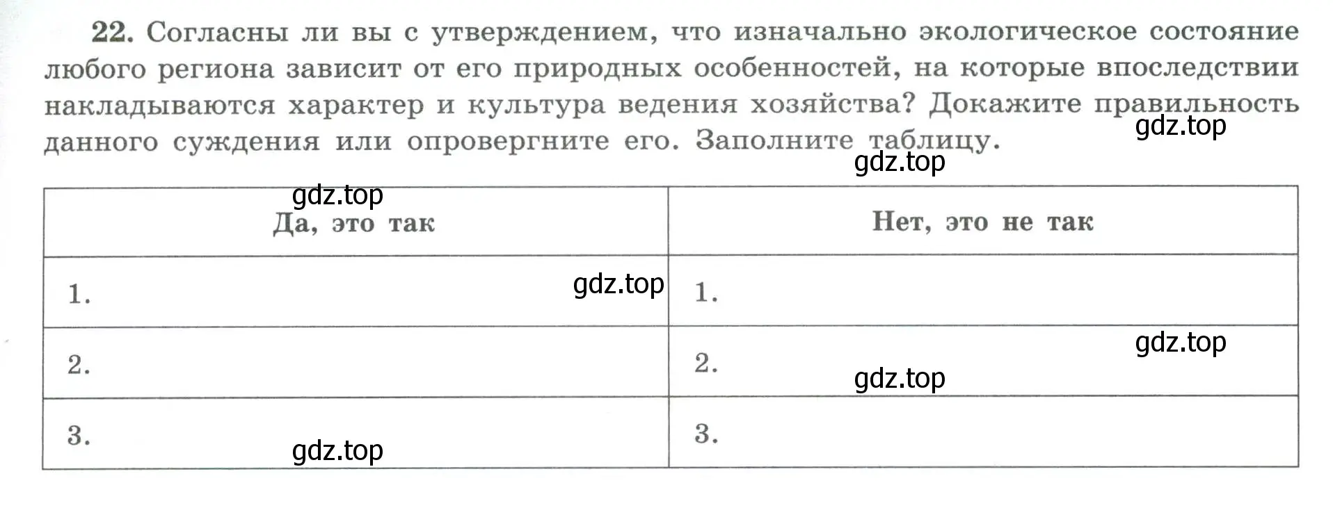 Условие номер 22 (страница 67) гдз по географии 8 класс Николина, мой тренажёр