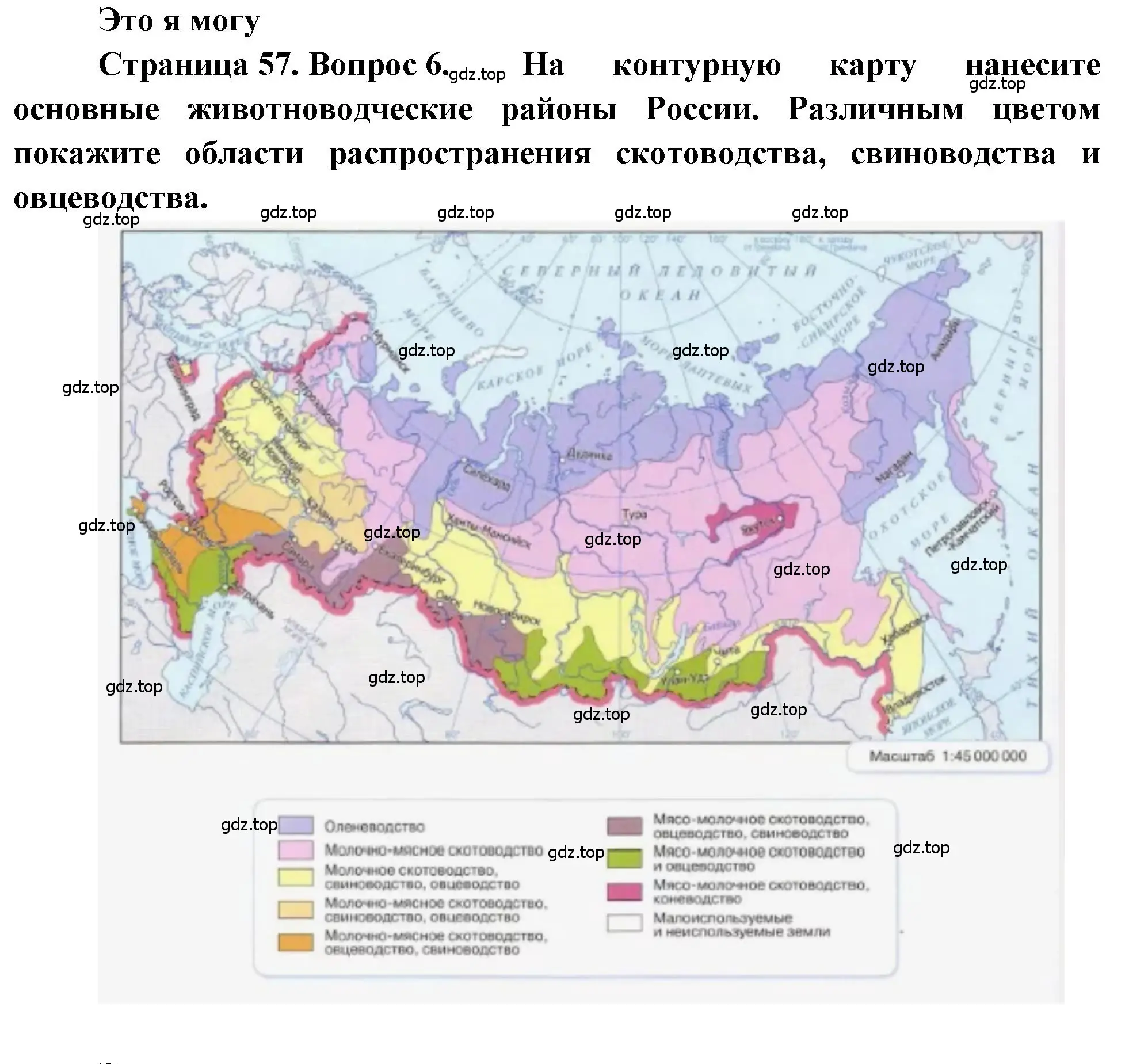 Решение номер 6 (страница 57) гдз по географии 9 класс Алексеев, Николина, учебник