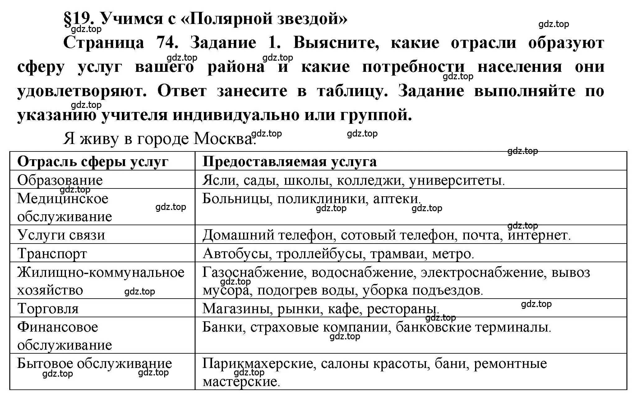 Решение номер 1 (страница 74) гдз по географии 9 класс Алексеев, Николина, учебник