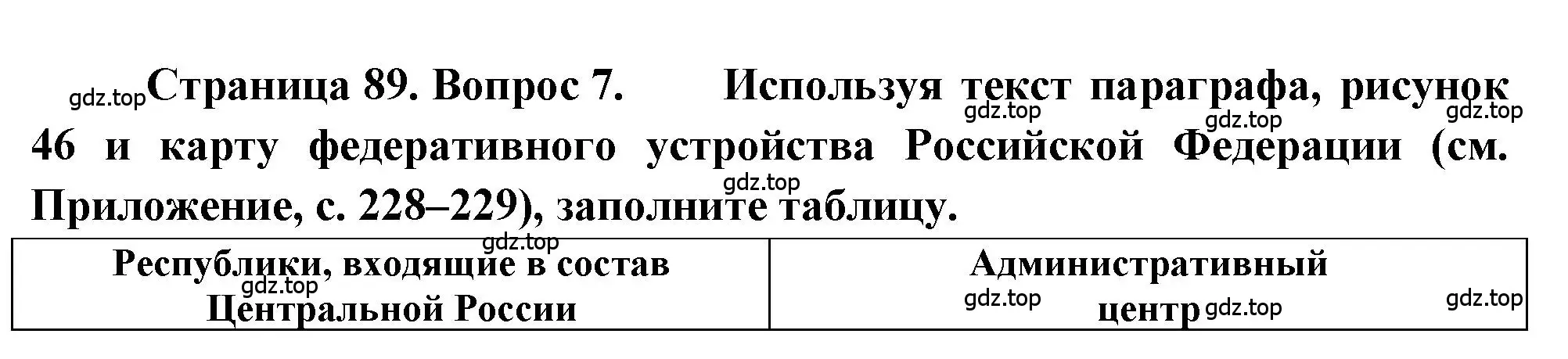 Решение номер 7 (страница 89) гдз по географии 9 класс Алексеев, Николина, учебник