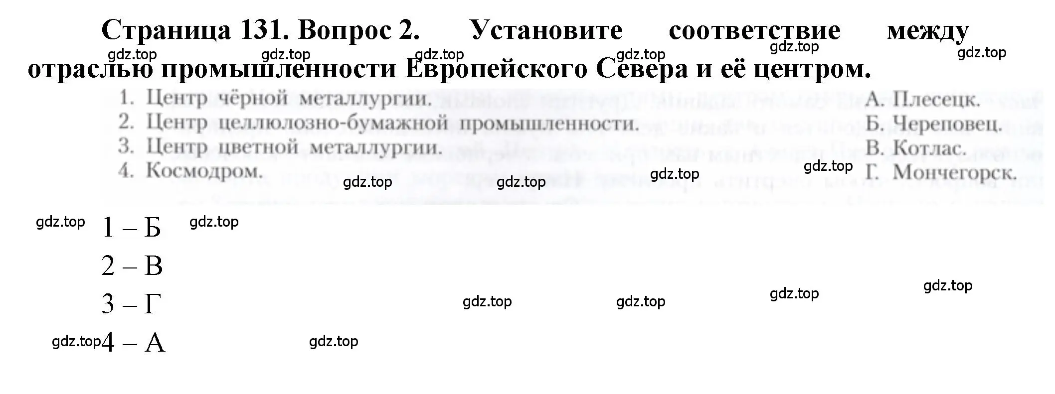 Решение номер 2 (страница 131) гдз по географии 9 класс Алексеев, Николина, учебник