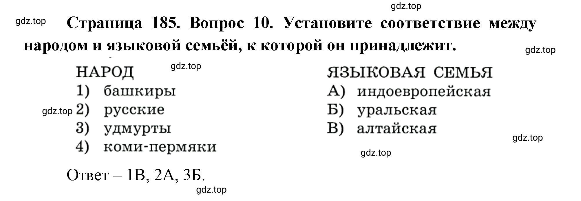 Решение номер 10 (страница 185) гдз по географии 9 класс Дронов, Савельева, учебник