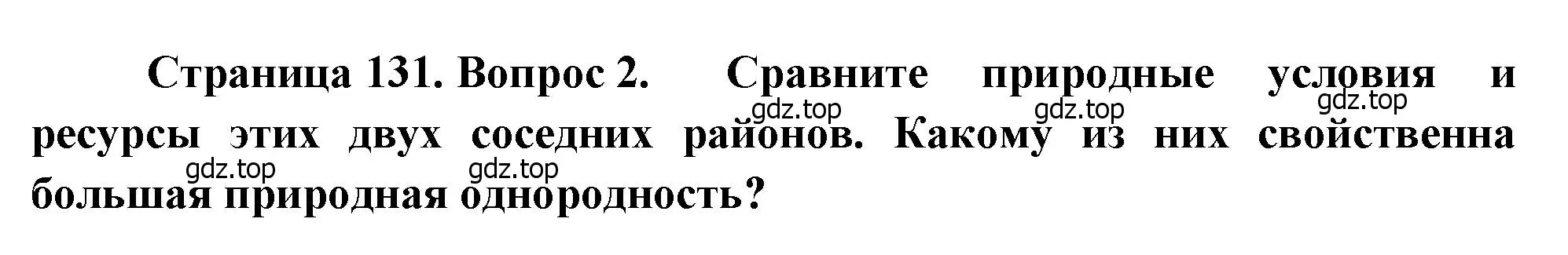 Решение номер 2 (страница 131) гдз по географии 9 класс Алексеев, Низовцев, учебник