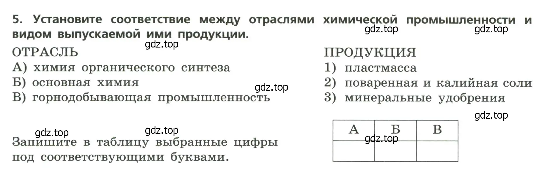 Условие номер 5 (страница 5) гдз по географии 9 класс Бондарева, Шидловский, проверочные работы