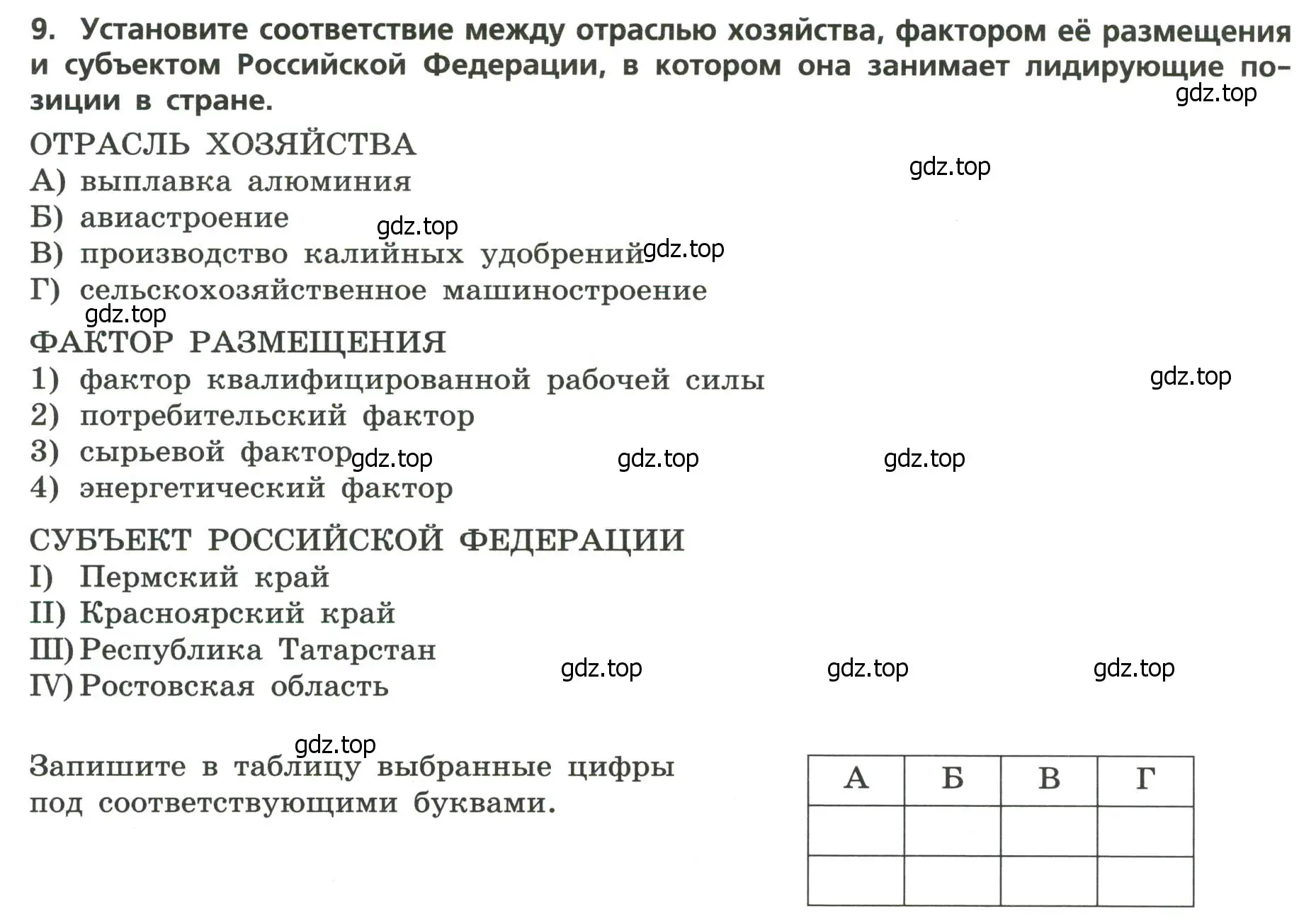 Условие номер 9 (страница 9) гдз по географии 9 класс Бондарева, Шидловский, проверочные работы