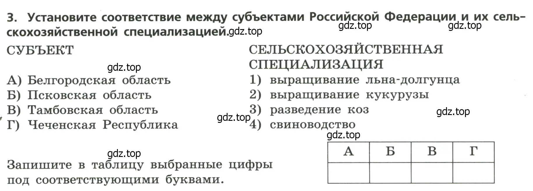 Условие номер 3 (страница 12) гдз по географии 9 класс Бондарева, Шидловский, проверочные работы