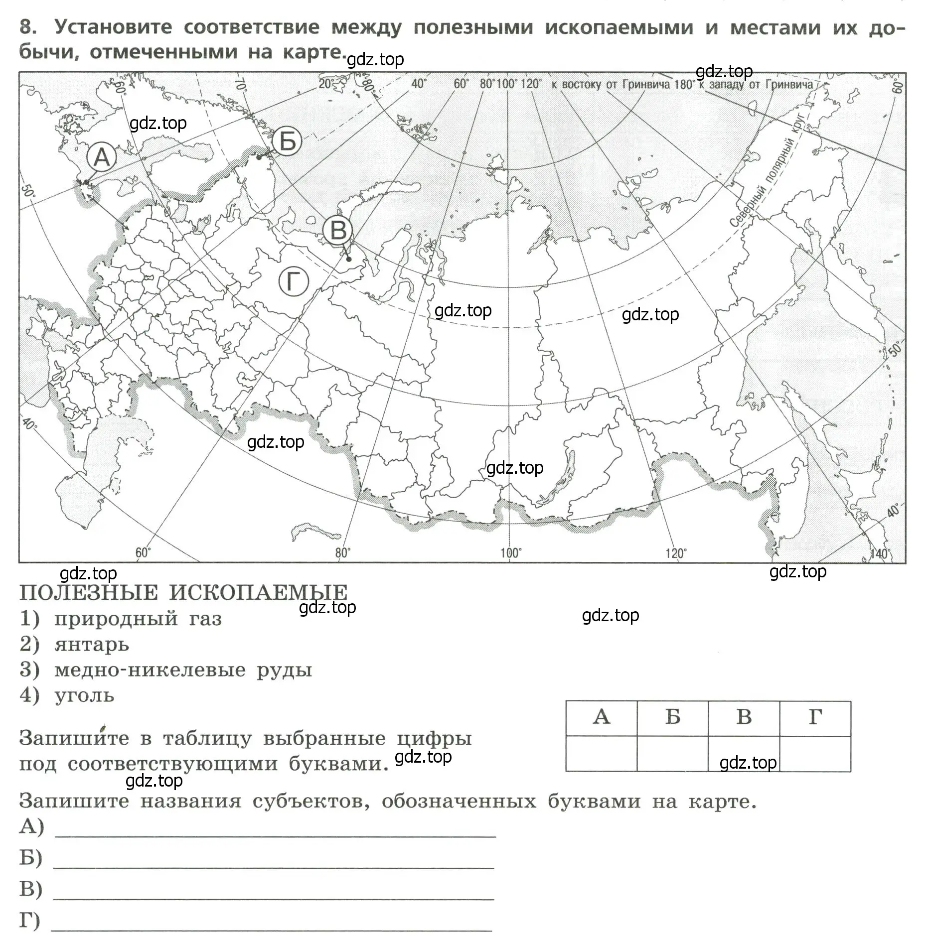 Условие номер 8 (страница 19) гдз по географии 9 класс Бондарева, Шидловский, проверочные работы