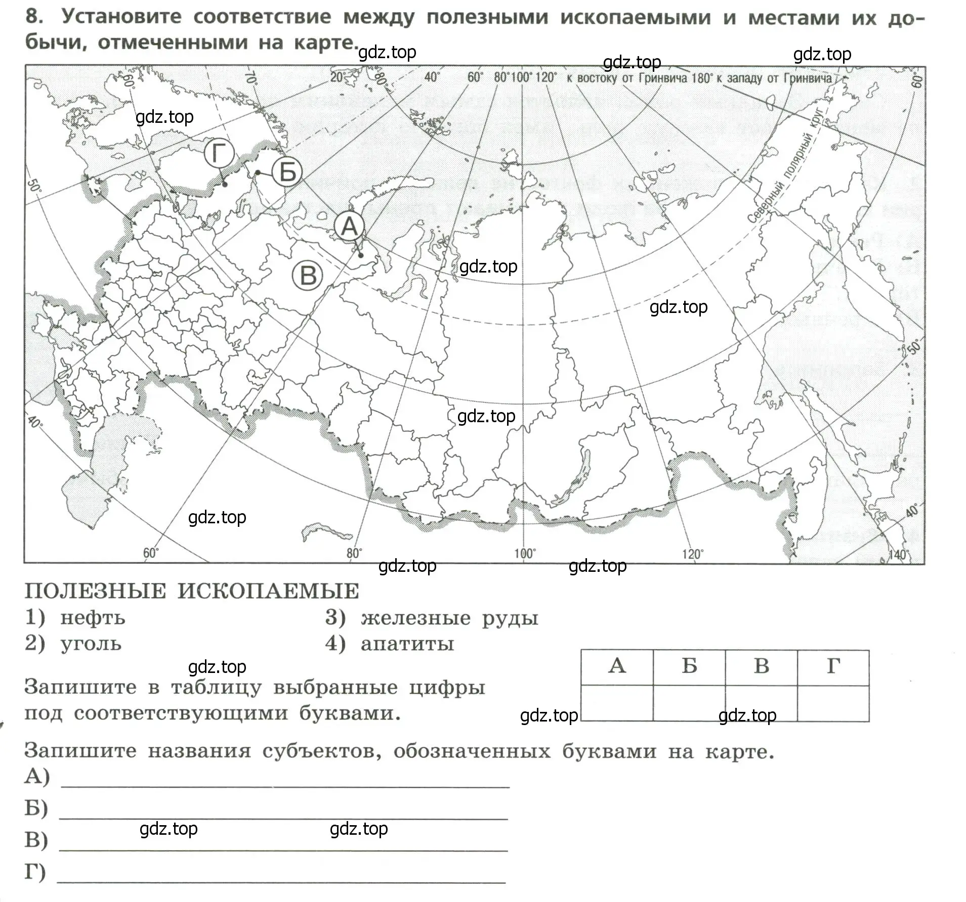 Условие номер 8 (страница 22) гдз по географии 9 класс Бондарева, Шидловский, проверочные работы