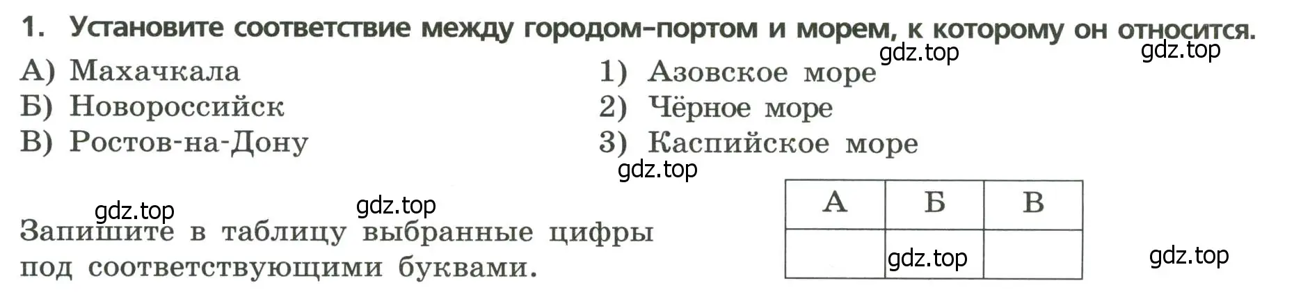 Условие номер 1 (страница 28) гдз по географии 9 класс Бондарева, Шидловский, проверочные работы