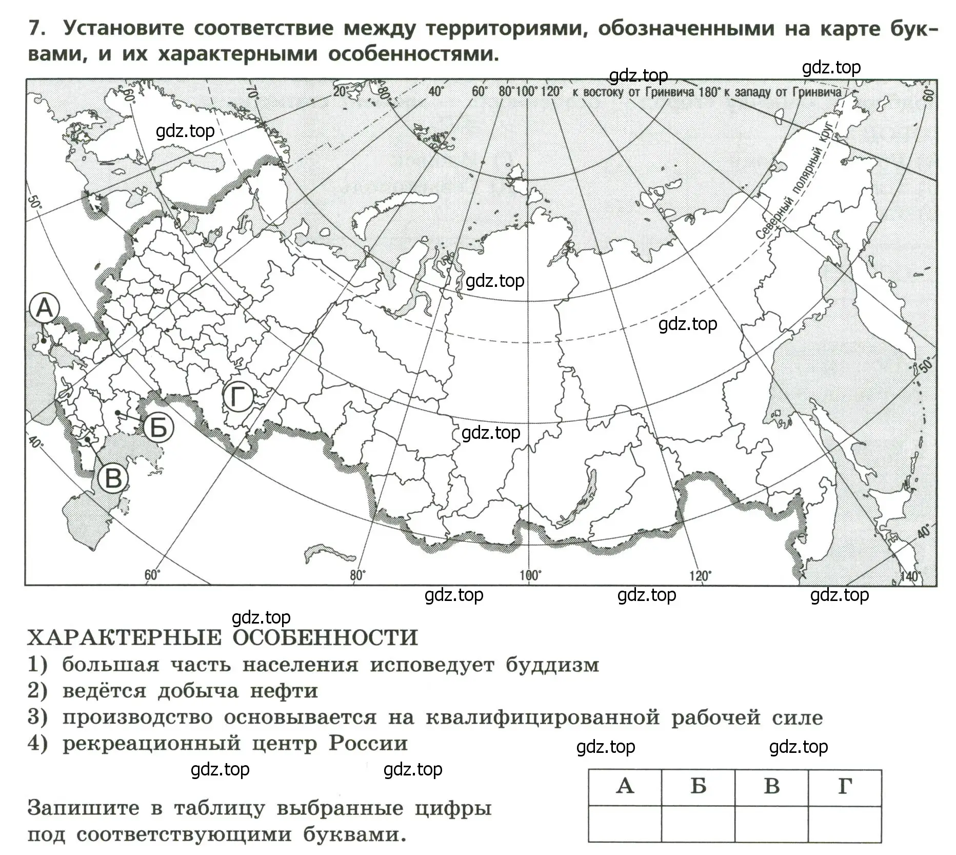 Условие номер 7 (страница 29) гдз по географии 9 класс Бондарева, Шидловский, проверочные работы