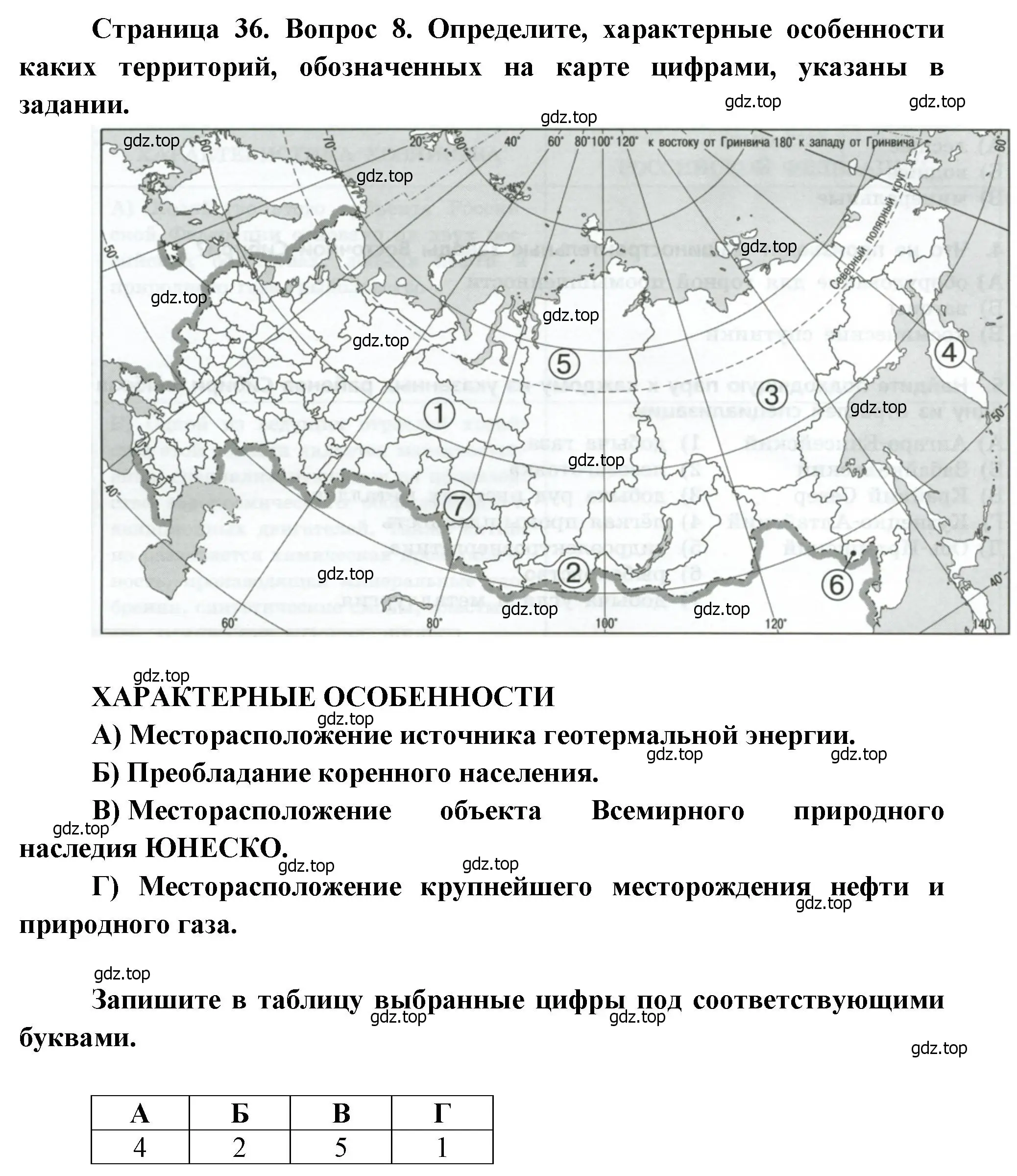 Решение номер 8 (страница 36) гдз по географии 9 класс Бондарева, Шидловский, проверочные работы