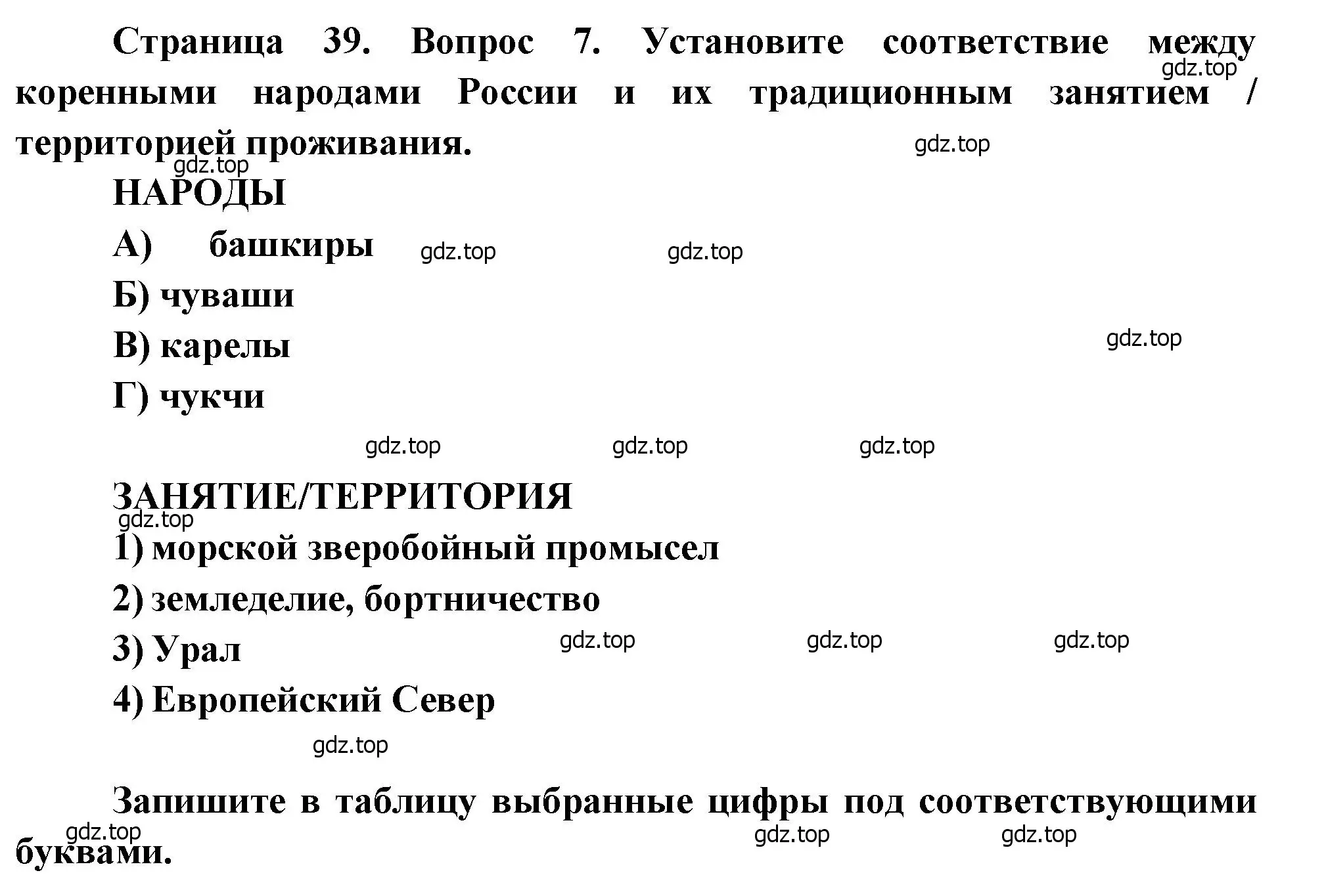 Решение номер 7 (страница 39) гдз по географии 9 класс Бондарева, Шидловский, проверочные работы