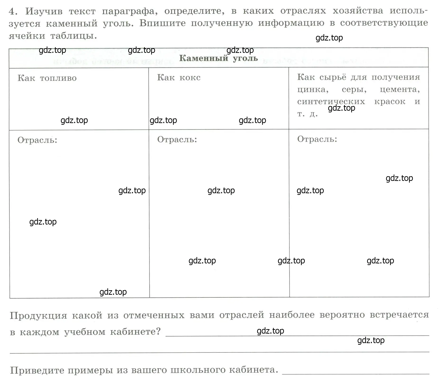 Условие номер 4 (страница 6) гдз по географии 9 класс Дубинина, практические работы