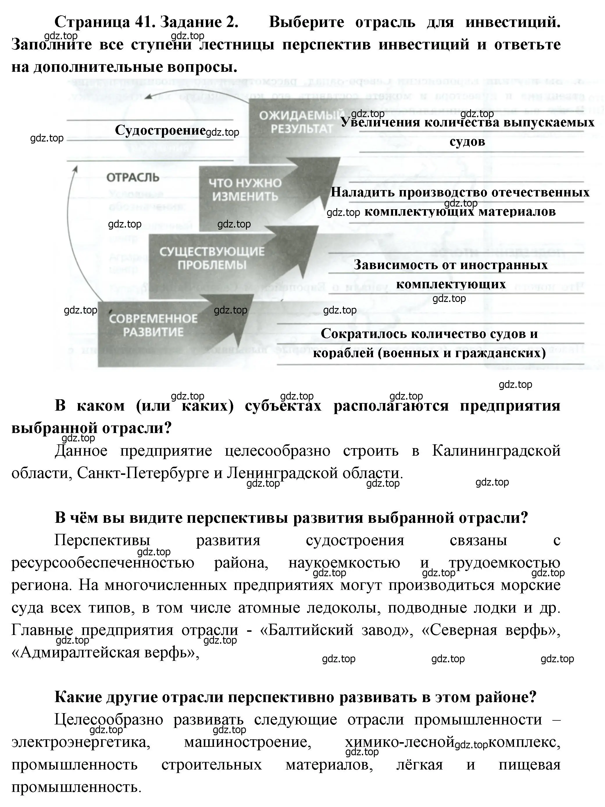 Решение номер 2 (страница 41) гдз по географии 9 класс Дубинина, практические работы