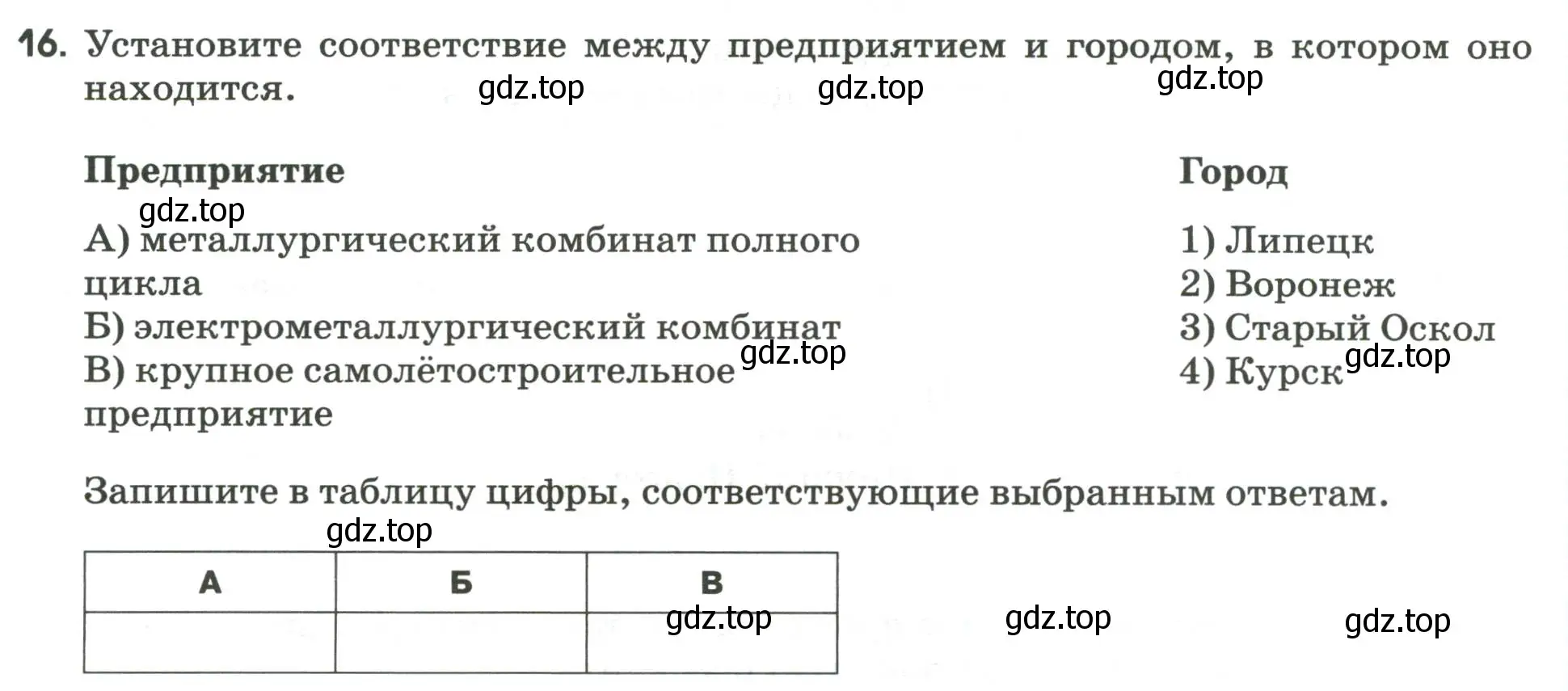 Условие номер 16 (страница 92) гдз по географии 9 класс Ким, Марченко, рабочая тетрадь