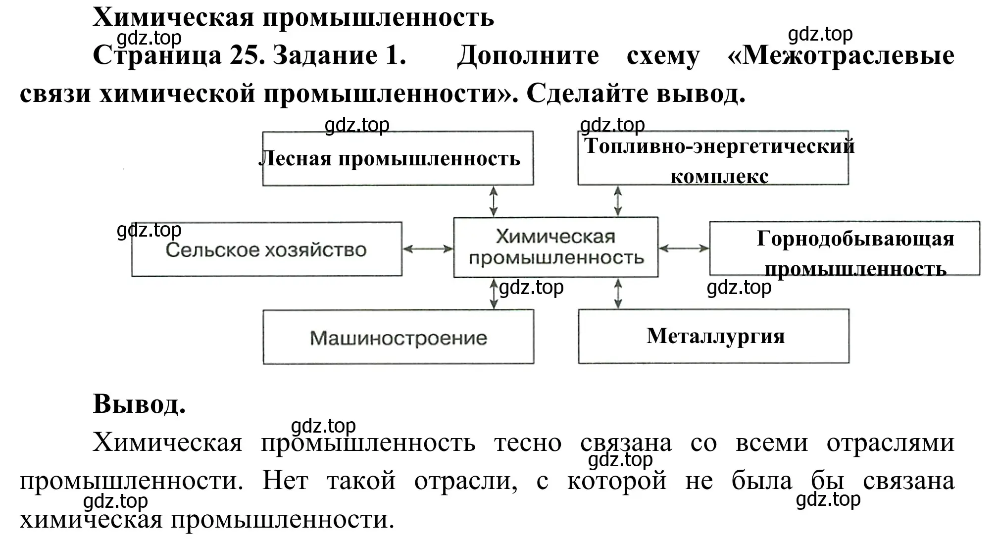 Решение номер 1 (страница 25) гдз по географии 9 класс Ким, Марченко, рабочая тетрадь