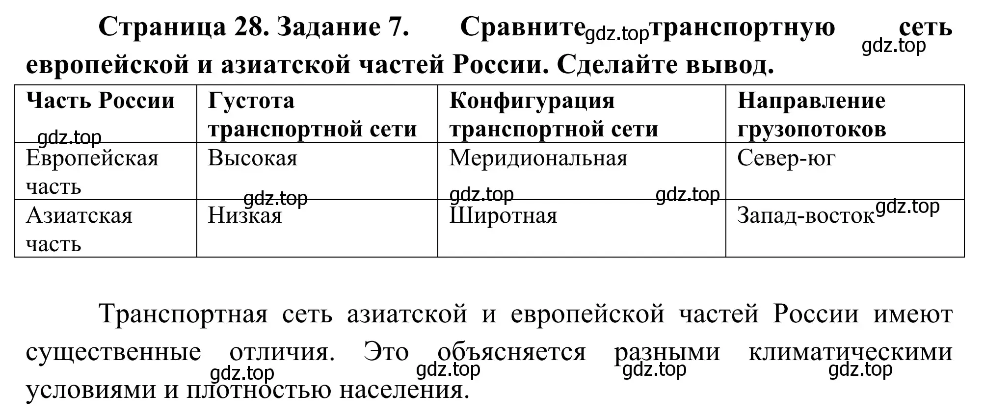 Решение номер 7 (страница 28) гдз по географии 9 класс Ким, Марченко, рабочая тетрадь