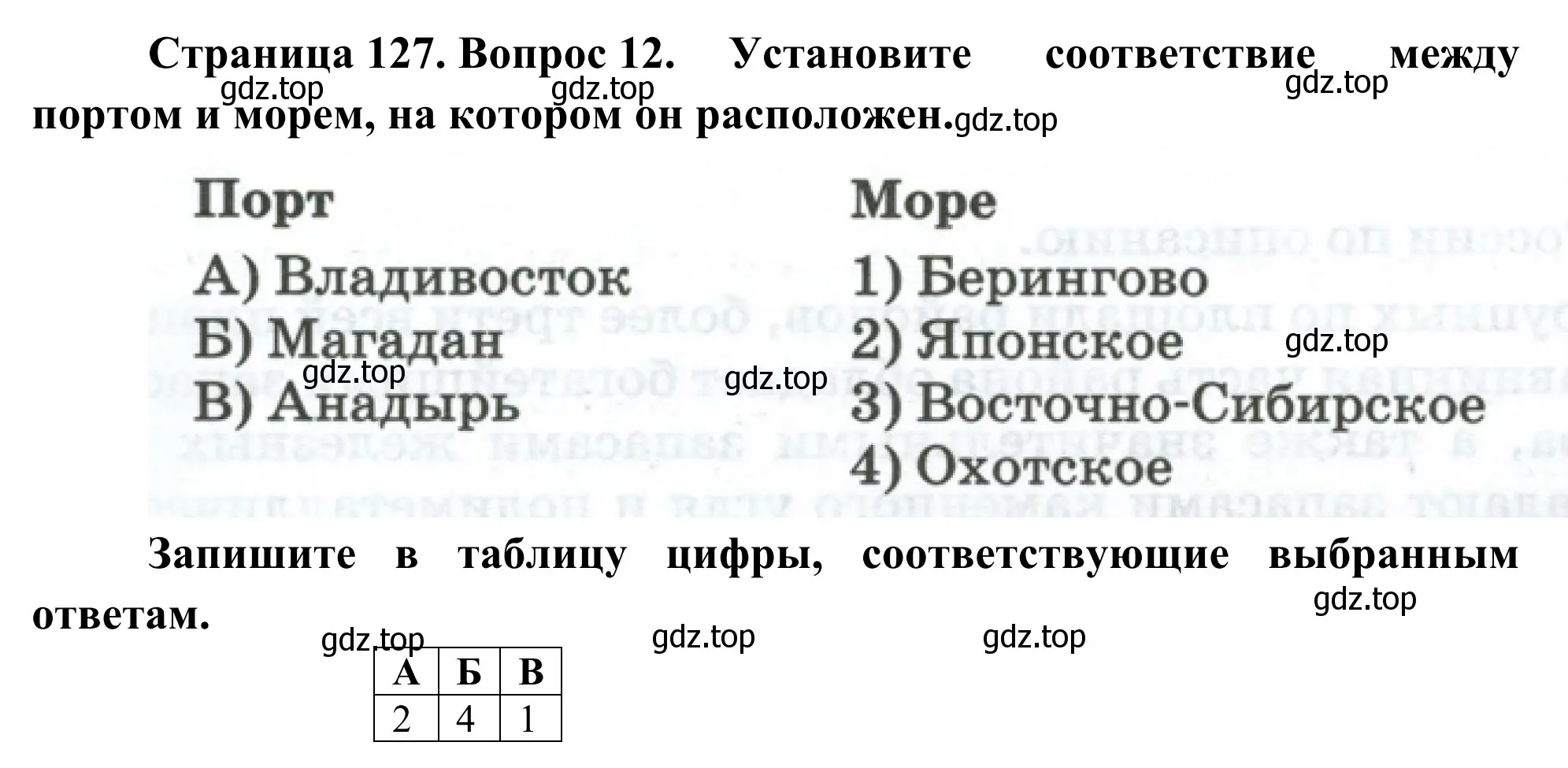 Решение номер 12 (страница 127) гдз по географии 9 класс Ким, Марченко, рабочая тетрадь