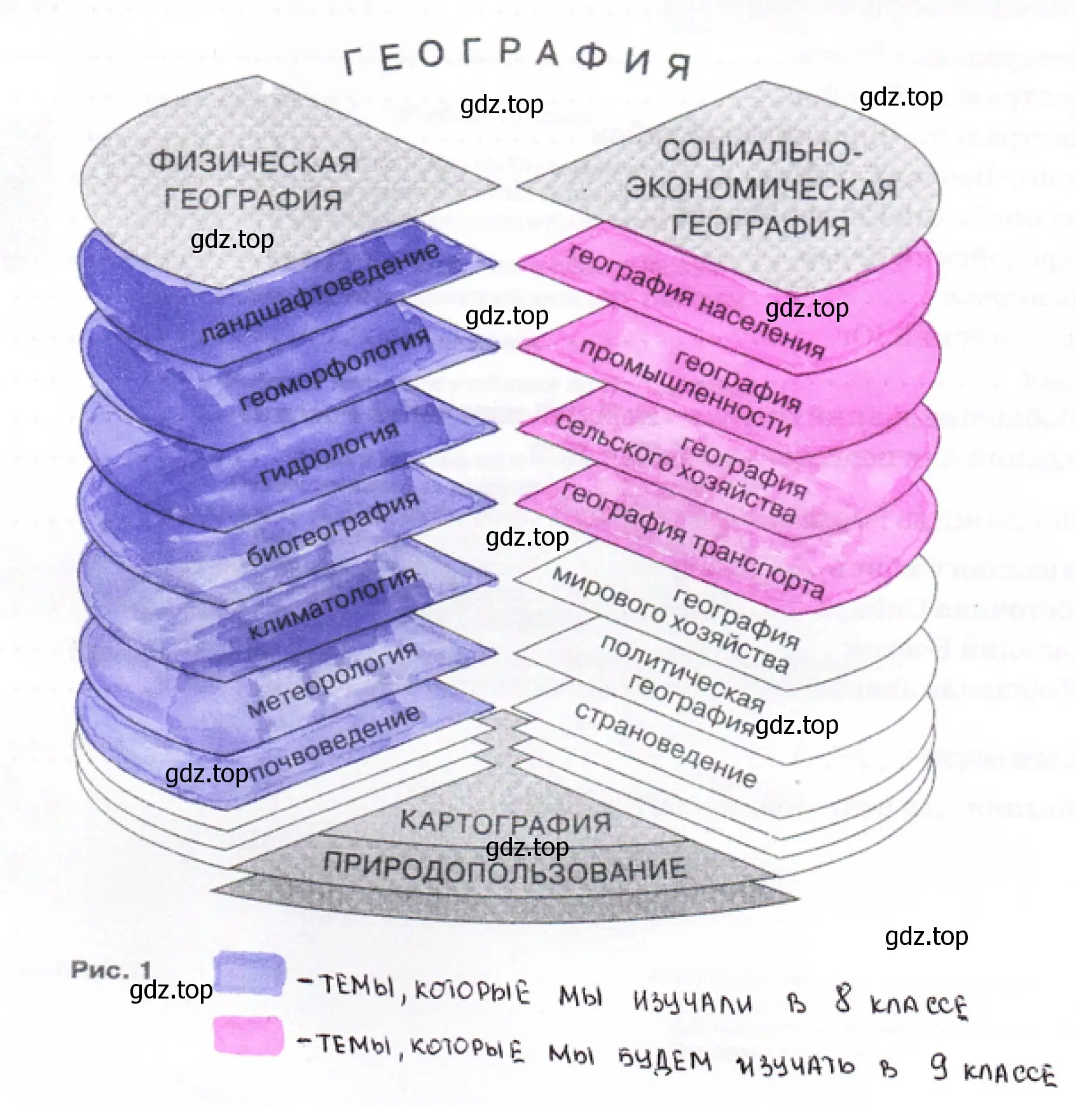 Схема «Система географических наук»