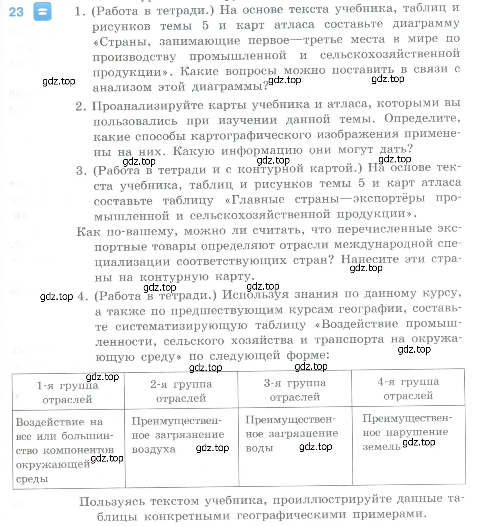 Условие номер 23 (страница 185) гдз по географии 10-11 класс Максаковский, учебник