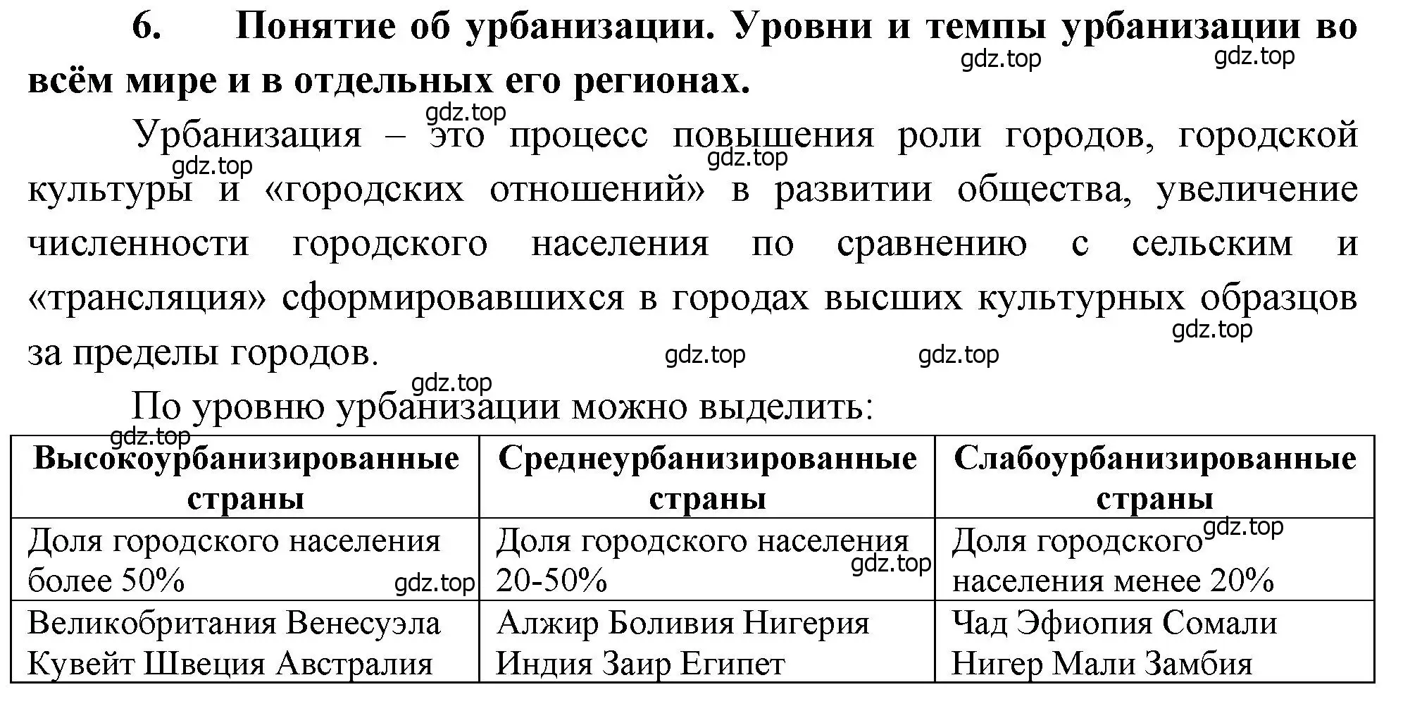 Решение номер 6 (страница 96) гдз по географии 10-11 класс Максаковский, учебник