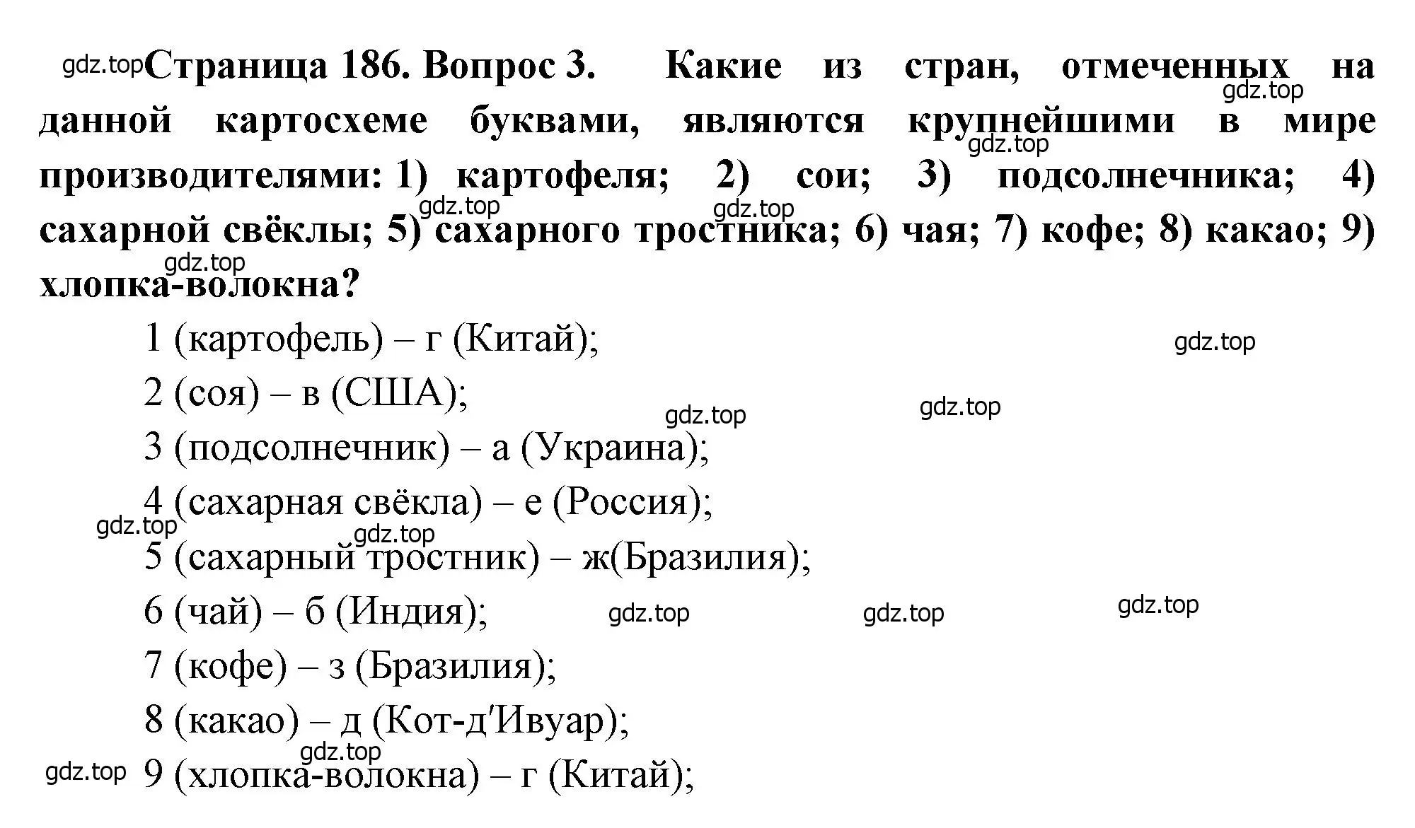 Решение номер 3 (страница 186) гдз по географии 10-11 класс Максаковский, учебник