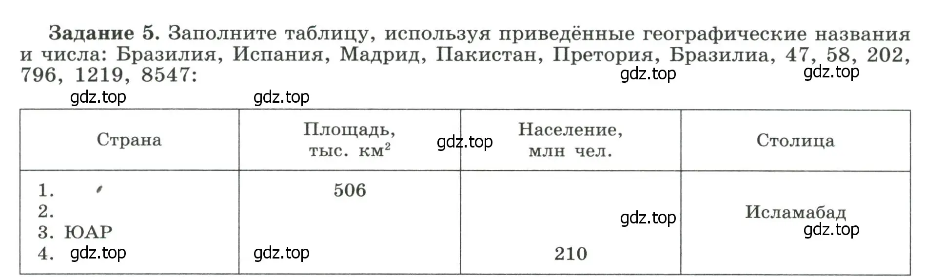 Условие номер 5 (страница 3) гдз по географии 10-11 класс Максаковский, Заяц, рабочая тетрадь