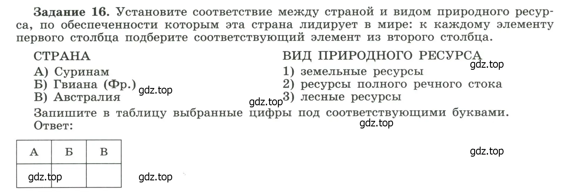 Условие номер 16 (страница 10) гдз по географии 10-11 класс Максаковский, Заяц, рабочая тетрадь