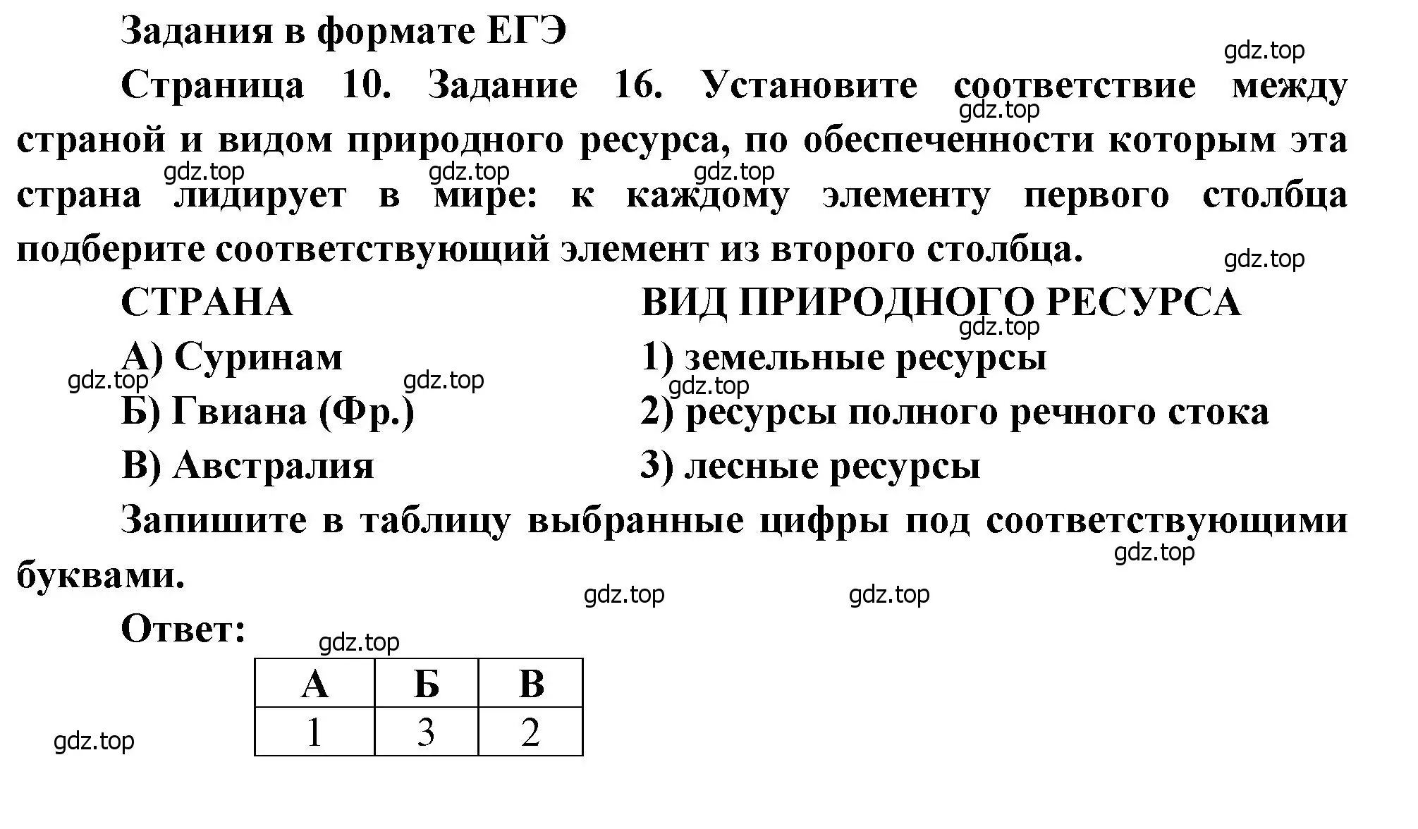 Решение номер 16 (страница 10) гдз по географии 10-11 класс Максаковский, Заяц, рабочая тетрадь