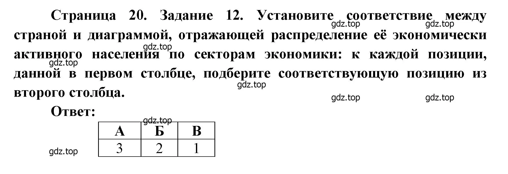 Решение номер 12 (страница 20) гдз по географии 10-11 класс Максаковский, Заяц, рабочая тетрадь