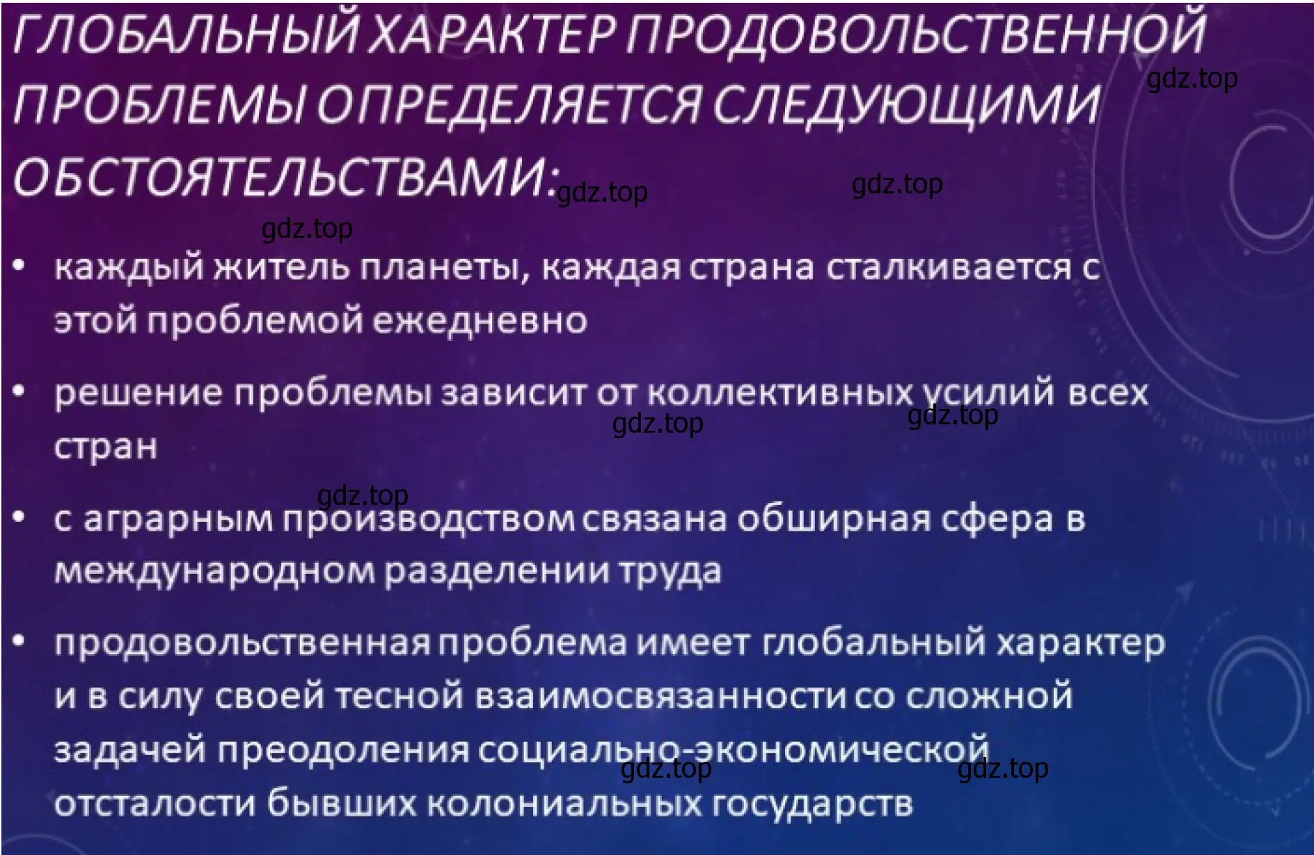 Пример презентации слайд: Глобальный характер продовольственной проблемы.