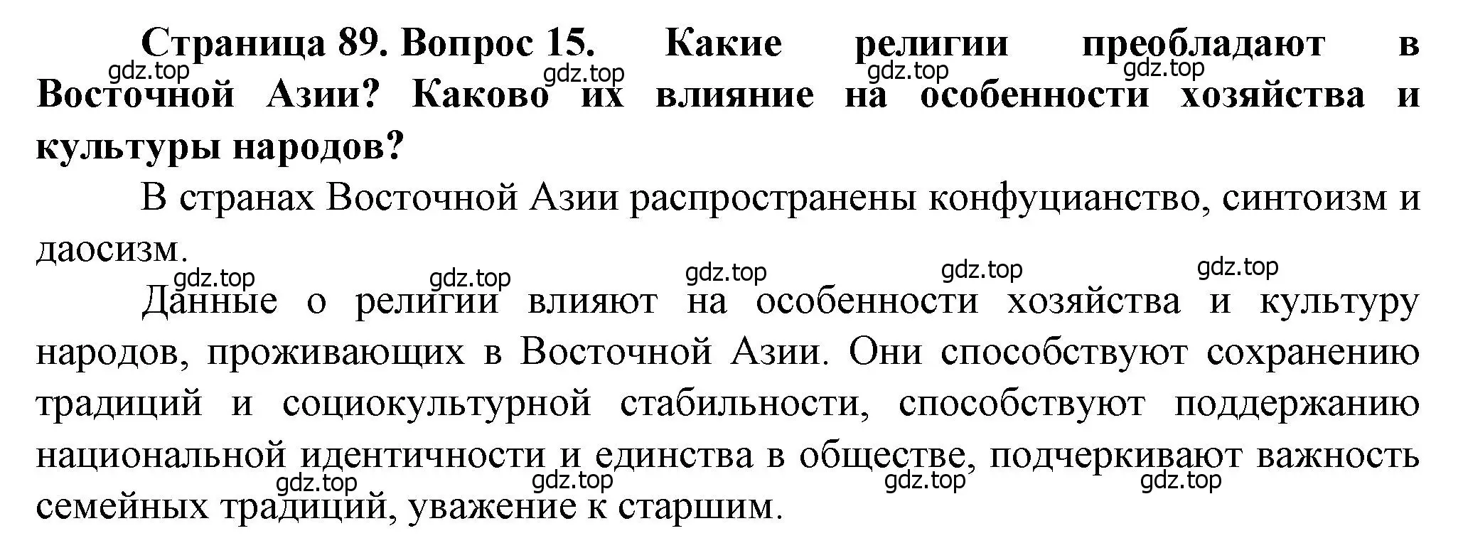 Решение номер 15 (страница 89) гдз по географии 11 класс Холина, учебник