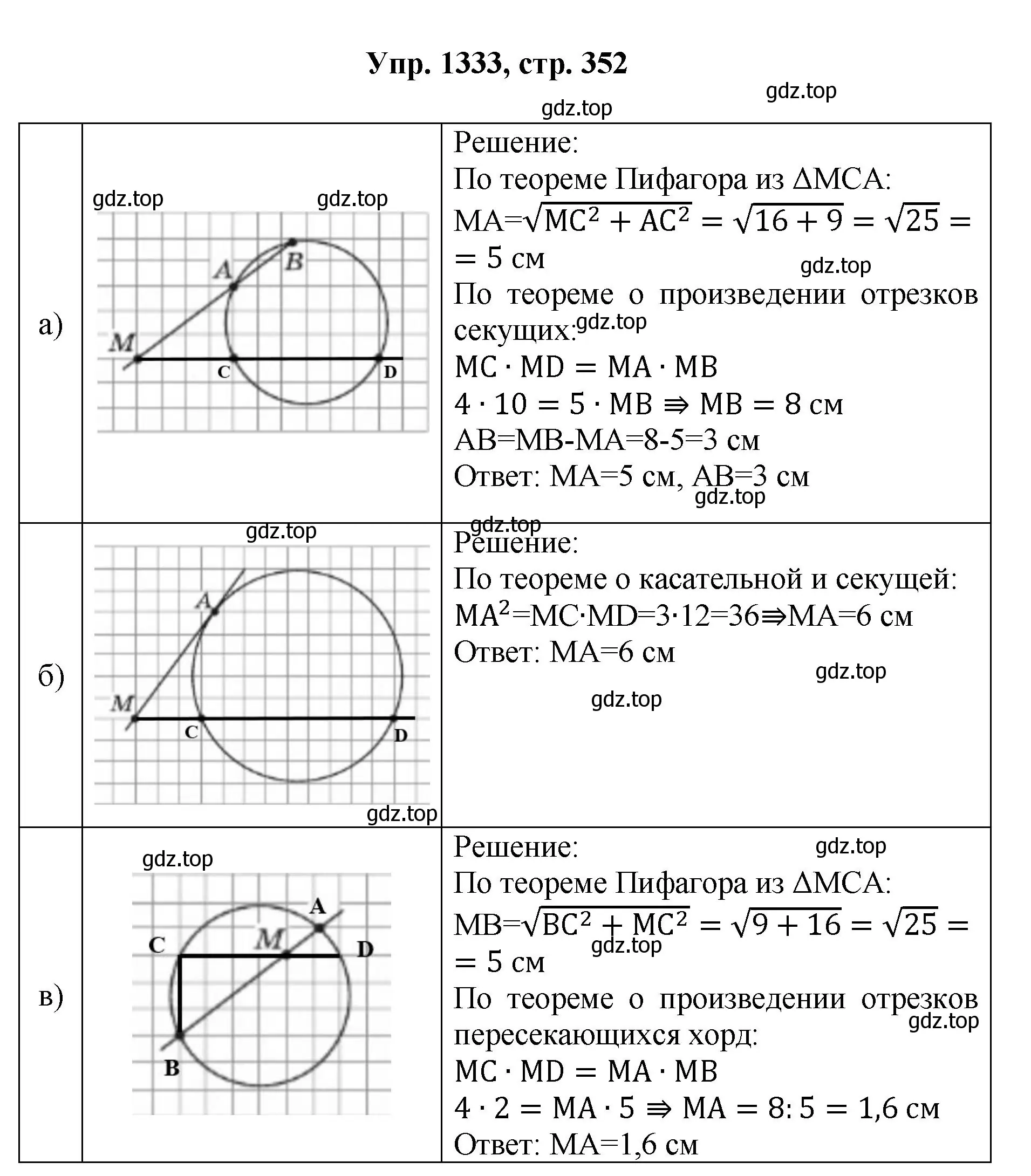 Решение номер 1333 (страница 352) гдз по геометрии 7-9 класс Атанасян, Бутузов, учебник