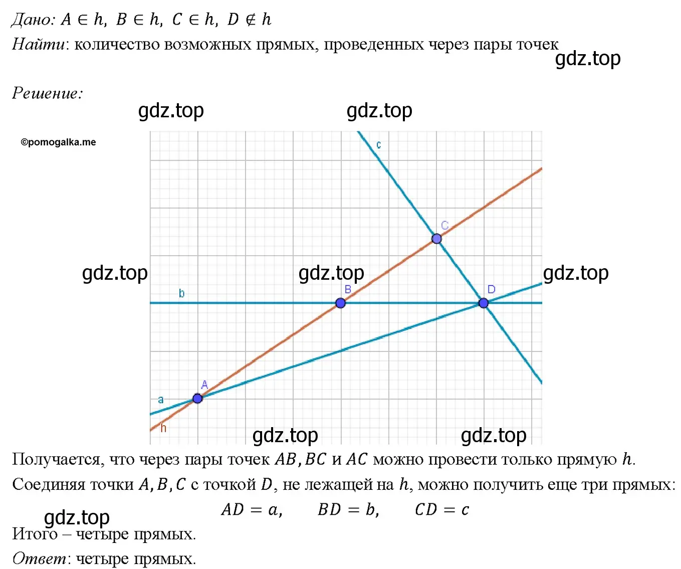 Решение 4. номер 4 (страница 8) гдз по геометрии 7-9 класс Атанасян, Бутузов, учебник