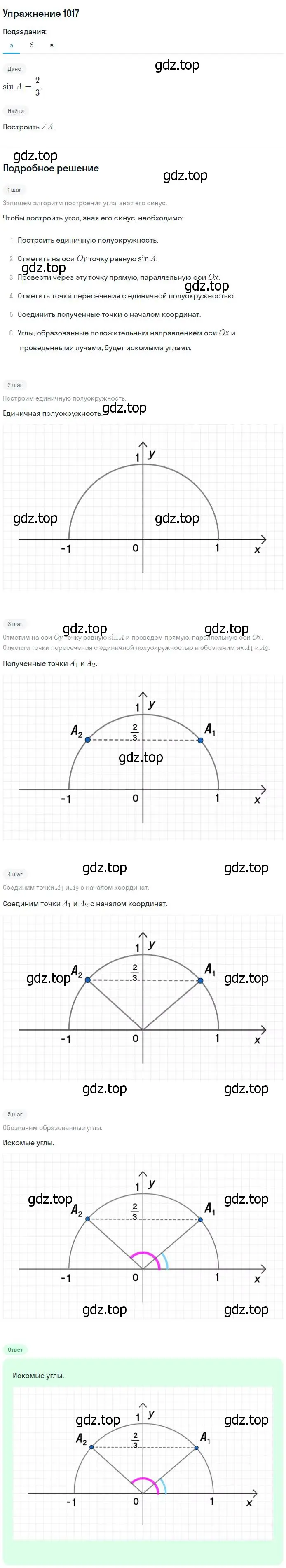 Решение номер 1017 (страница 251) гдз по геометрии 7-9 класс Атанасян, Бутузов, учебник