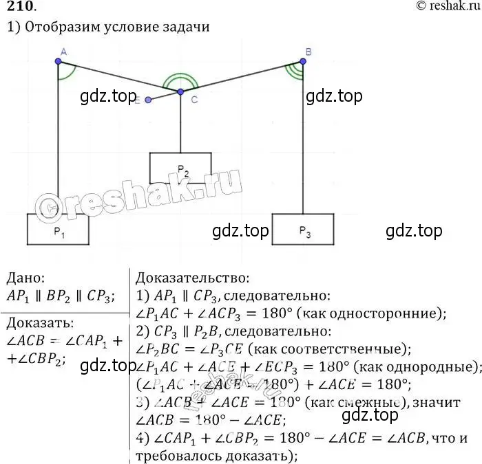 Решение 2. номер 210 (страница 66) гдз по геометрии 7-9 класс Атанасян, Бутузов, учебник